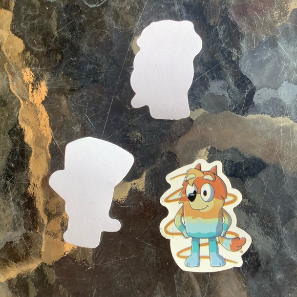 3 Different Color Cartoon Dog Stickers 2 1/2 inches long - Picture 7 of 7